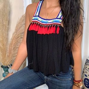 Hand Beaded Boho Tank Top